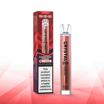 Crystal Ske Vape Bar 600 Puffs Blueberry Cherry Cranberry